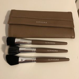 Sephora Makeup - Sephora Contouring Brush Set with Travel Pouch Sephora Makeup - Sephora Contouring Brush Set with Travel Pouch